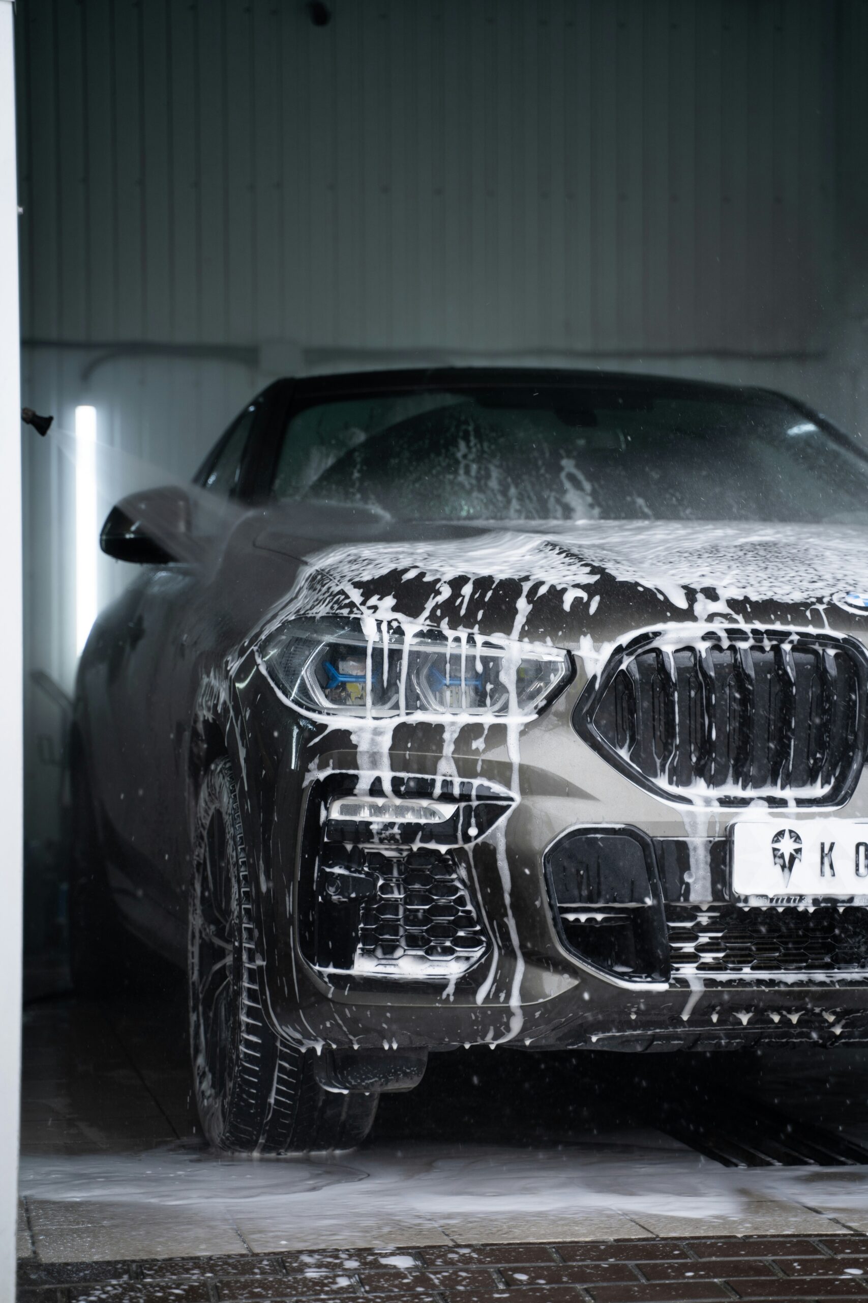 car with soap on it