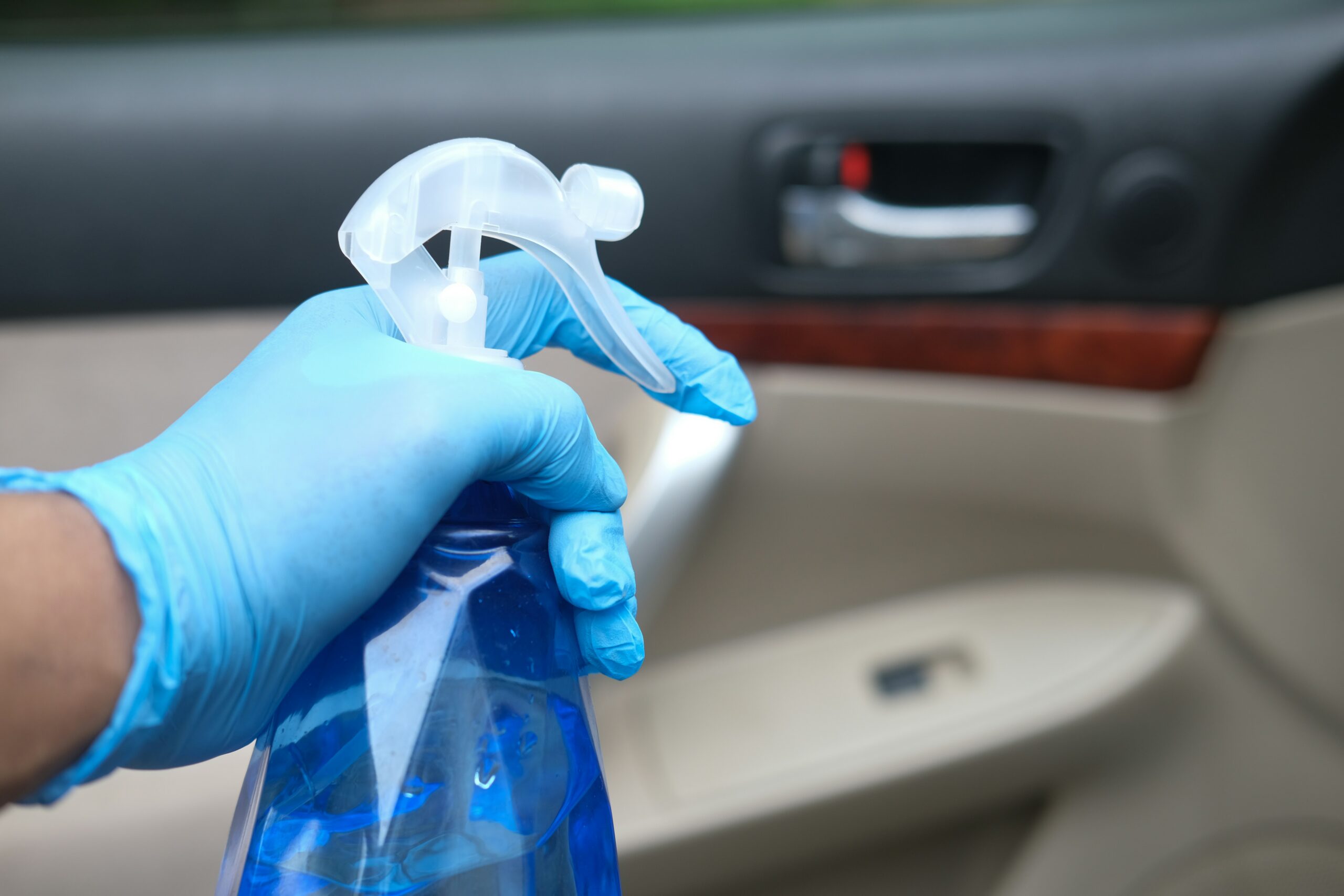 car being cleaned